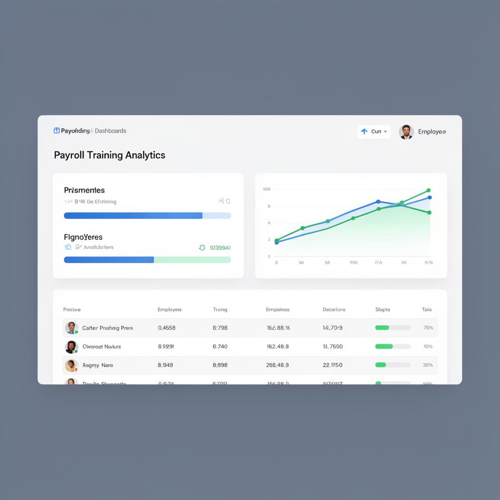 Payroll Prep Trainer dashboard showing training analytics and progress